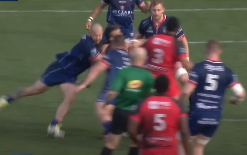 ჟორჟი სალდაძის წითელი ბარათი რუანთან მატჩში (VIDEO)